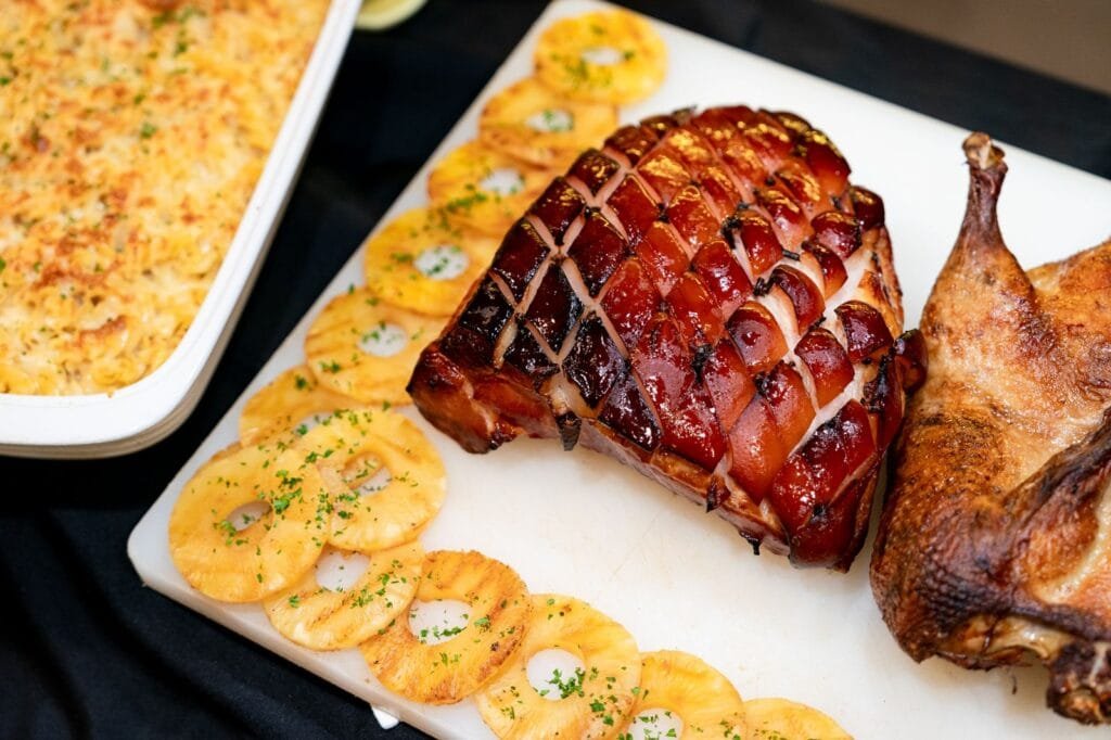 Luxury Thanksgiving dinner in Phuket with festive table and tropical decor at Twin Villas Natai.