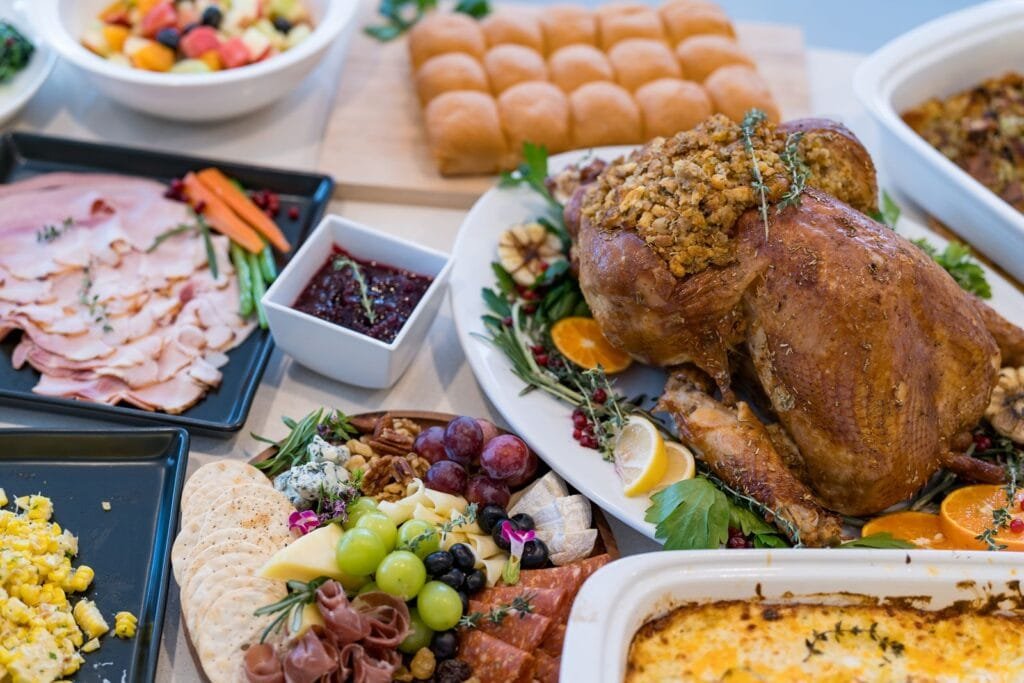 Luxury Thanksgiving dinner in Phuket with festive table and tropical decor at Twin Villas Natai.