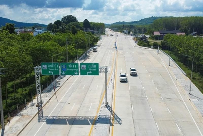 Natai Beach or Phuket? The Discerning Traveler’s Guide to Privacy and Access | Twin Villas Natai Wide roadway on Rural Road 1042 in Phang Nga province, a new link road improving access to Phang Nga from Natai Beach.